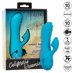 CALEXOTICS - SUNSET BEACH SEDUCER VIBRATOR and STIMULATOR 10 FUNCTIONS BLUE