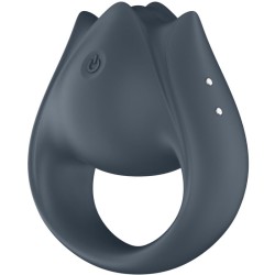 SATISFYER - PERFECT PAIR 2 MULTIVIBRATORE 2 IN 1 ANELLO PER PENE E STIMOLATORE PER DITA GRIGIO