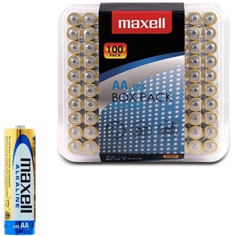 MAXELL - BATTERIA ALCALINICA AA LR6 CONFEZIONE100 BATTERIE