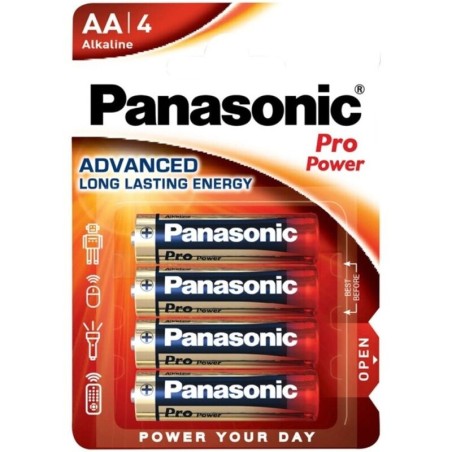 PANASONIC - PILES ALCALINES PRO POWER AA LR6 BLISTER4