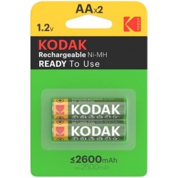 KODAK - BATTERIA RICARICABILE HR6 AA 2600mAh BLISTER2