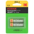 KODAK - BLISTER DE PILES RECHARGEABLES HR6 AA 2600mAh2