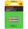 KODAK - BLISTER DE PILE RECHARGEABLE HR03 AAA 650mAh2 KODAK - BLISTER DE PILE RECHARGEABLE HR03 AAA 650mAh2