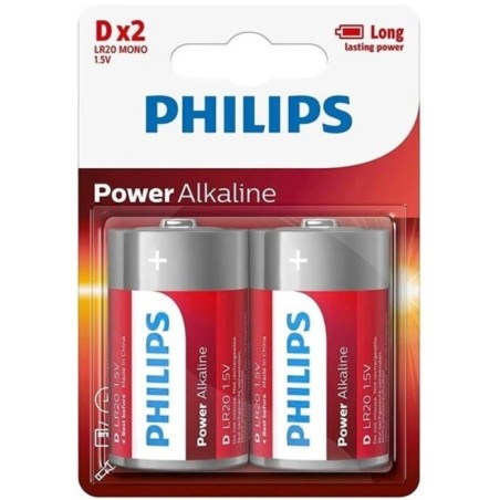 PHILIPS - POWER ALKALINE BATTERIE D LR20 BLISTER2