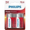 PHILIPS - POWER ALKALINE BATTERY D LR20 BLISTER2