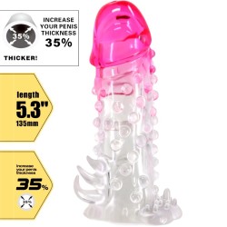 PRETTY LOVE - GAINE DAGRANDISSEMENT RÉALISTE WILFORD AVEC PÉNIS EN RELIEF ROSE