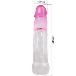 PRETTY LOVE - NERON REALISTIC 6 CM ENLARGEMENT SHEATH FOR PENIS PINK
