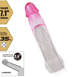 PRETTY LOVE - NERON REALISTIC 6 CM ENLARGEMENT SHEATH FOR PENIS PINK
