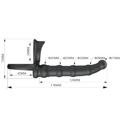 PRETTY LOVE - TATUM VIBRIERENDER PENISRING MIT STECKER 10 VIBRATIONEN SCHWARZ