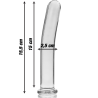 NEBULA SERIES BY IBIZA - MODELLO 9 DILDO IN VETRO BOROSILICATO TRASPARENTE 15.5 CM -O- 2.5 CM