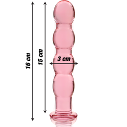 NEBULA SERIES BY IBIZA - MODELO 10 DILDO CRISTAL TRANSPARENTE 16.5 CM -O- 3.5 CM