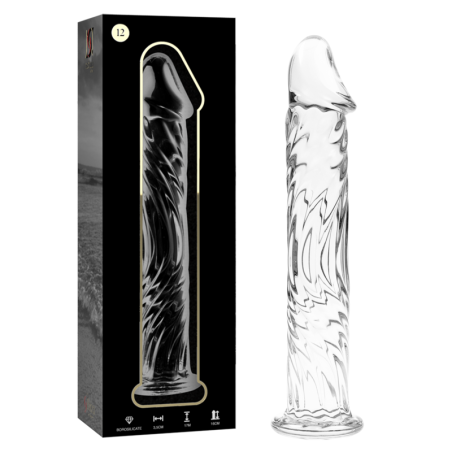 NEBULA SERIES BY IBIZA - MODEL 12 DILDO BOROSILICATE GLASS CLEAR 17 CM -O- 3.5 CM