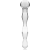 NEBULA SERIES BY IBIZA - MODELLO 13 DILDO IN VETRO BOROSILICATO TRASPARENTE 18 CM -O- 3.5 CM