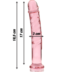 NEBULA SERIES BY IBIZA - MODELO 16 DILDO CRISTAL TRANSPARENTE 18.5 CM -O- 3 CM