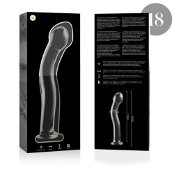 NEBULA SERIES BY IBIZA - MODÈLE 18 GODE EN VERRE BOROSILICATE CLAIR 18.5 CM -O- 3.5 CM