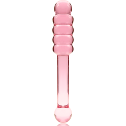 NEBULA SERIES BY IBIZA - MODELLO 20 DILDO IN VETRO BOROSILICATO TRASPARENTE 20.5 CM -O- 3 CM