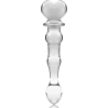 NEBULA SERIES BY IBIZA - MODEL 21 DILDO BOROSILICATE GLASS CLEAR 20.5 CM -O- 3.5 CM