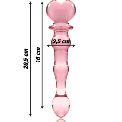 NEBULA SERIES BY IBIZA - MODELO 21 DILDO CRISTAL TRANSPARENTE 20.5 CM -O- 3.5 CM