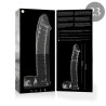 NEBULA SERIES BY IBIZA - MODEL 23 DILDO BOROSILICATE GLASS CLEAR 21.5 CM -O- 4 CM