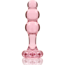 NEBULA SERIES BY IBIZA - MODEL 1 ANAL PLUG BOROSILICATE GLASS CLEAR 10.5 CM -O- 3 CM