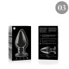 NEBULA SERIES BY IBIZA - MODEL 3 ANAL PLUG BOROSILICATE GLASS TRANSPARENT 11 CM -O- 5 CM