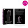 NEBULA SERIES BY IBIZA - MODEL 5 ANAL PLUG BOROSILICATE GLASS CLEAR 12.5 CM -O- 3.5 CM