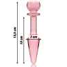 NEBULA SERIES BY IBIZA - MODEL 7 ANAL PLUG BOROSILICATE GLASS CLEAR 13.5 CM -O- 3 CM