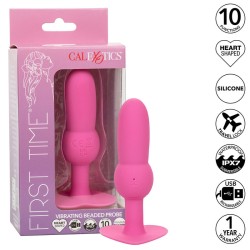 CALEXOTICS - FIRST TIME PLUG ANALE SONDA PERLINE 10 VIBRAZIONI ROSA