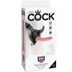 KING COCK - HARNESS WITH REALISTIC PENIS NATURAL 17.8 CM