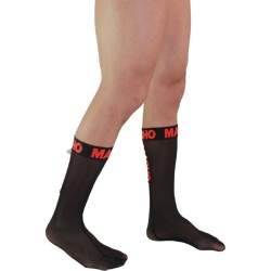 MACHO - CHAUSSETTES FINES TAILLE UNIQUE NOIR-ROUGE