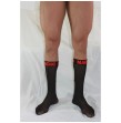 MACHO - THIN SOCKS ONE SIZE BLACK-RED MACHO - THIN SOCKS ONE SIZE BLACK-RED
