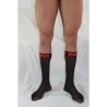 MACHO - CHAUSSETTES FINES TAILLE UNIQUE NOIR-ROUGE