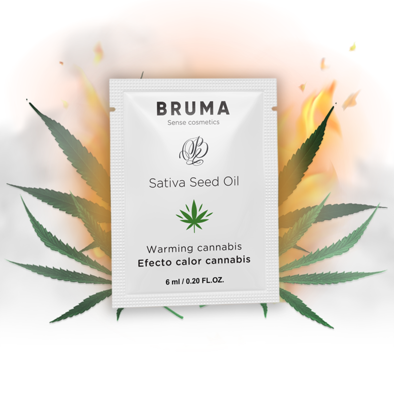BRUMA - GEL SCORREVOLE ALLOLIO DI SEMI DI SATIVA GUSTO CANNABIS RISCALDANTE 6 ML