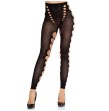 LEG AVENUE - BAS OPAQUES SANS COUTURE AVEC DÉCOUPE AUX PIEDS NOIRS