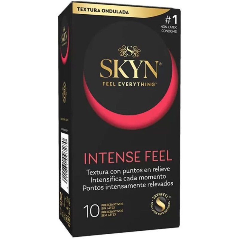 SKYN - INTENSE FEEL TEXTURED CONDOM WITH WAVY DESIGN 10 UNITS