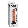 KING COCK - VIBRATORDILDO 15.24 CM NATÜRLICH