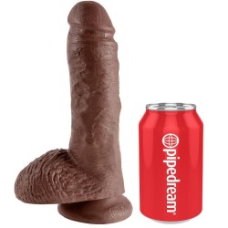 KING COCK - 8 PENE REALÍSTICO MARRÓN 20.3 CM