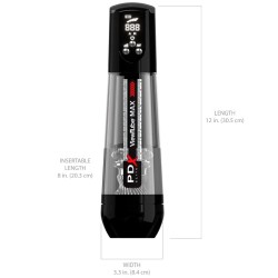 PDX ELITE - VIEWTUBE MAX VIEW MASTURBATEUR AUTOMATIQUE AVEC ASPIRATION TRANSPARENTE