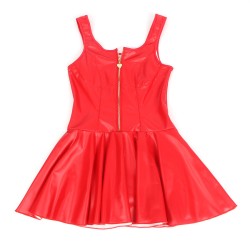 SUBBLIME - 957681 ROBE EN CUIR AVEC FERMETURE ÉCLAIR COEUR ROUGE S-M