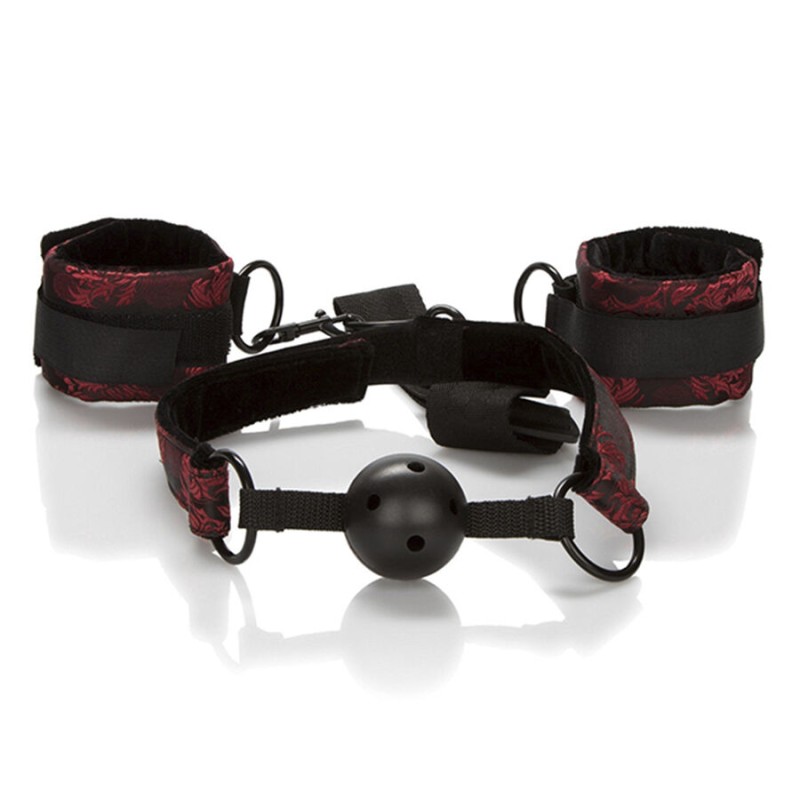 CALEXOTICS - SCANDAL BÂILLON BOULE RESPIRANT AVEC MENOTTES CALEXOTICS - SCANDAL BÂILLON BOULE RESPIRANT AVEC MENOTTES