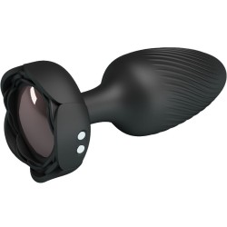 PRETTY LOVE - VARIAN PLUG ANALE CON LUCE LED NERO 10,8 CM