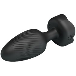 PRETTY LOVE - PLUG ANAL VARIAN AVEC LUMIÈRE LED NOIR 10,8 CM