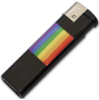 PRIDE - ACCENDINO NERO CON BANDIERA LGBT PRIDE - ACCENDINO NERO CON BANDIERA LGBT
