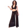 CHILIROSE - CR 4857 ENSEMBLE HAUT ET PANTALON NOIR TAILLE S