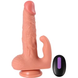 SHEQU - HAYDEN DILDO E STIMOLATORE CLITORIDE CON VIBRAZIONE E TELECOMANDO 16 CM