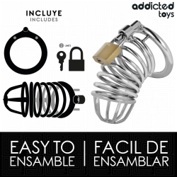 ADDICTED TOYS LOCKED - IRON CELL METALL-PENISKÄFIG 4 CM GRÖSSE S