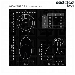 ADDICTED TOYS LOCKED - MINDNIGHT CELL CAGE À PÉNIS TAILLE L