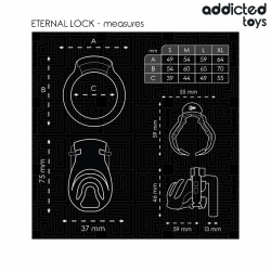 ADDICTED TOYS LOCKED - ETERNAL LOCK PENIS CAGE 9 CM