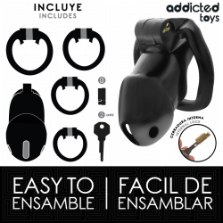 ADDICTED TOYS LOCKED - MINDNIGHT CELL CAGE À PÉNIS TAILLE M