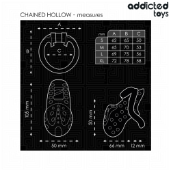 ADDICTED TOYS LOCKED - À PÉNIS CREUSE ENCHAÎNÉE 10,5 CM